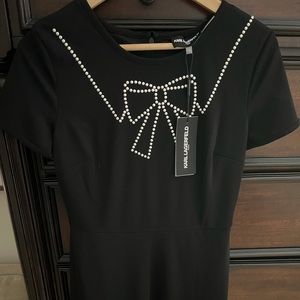 Karl Lagerfeld Black Bow Dress Size 4